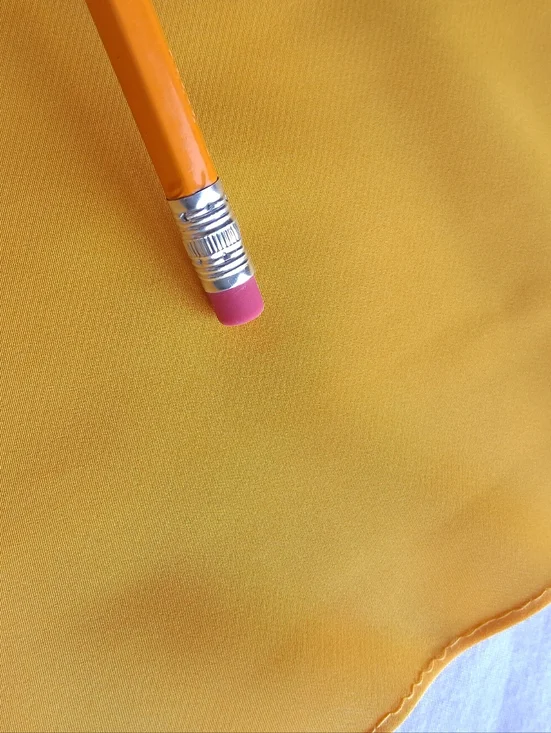 Vintage Scarf Veresa by VERA Solid Yellow Skinny Pointed Ends Polyester Light - Picture 6 of 6